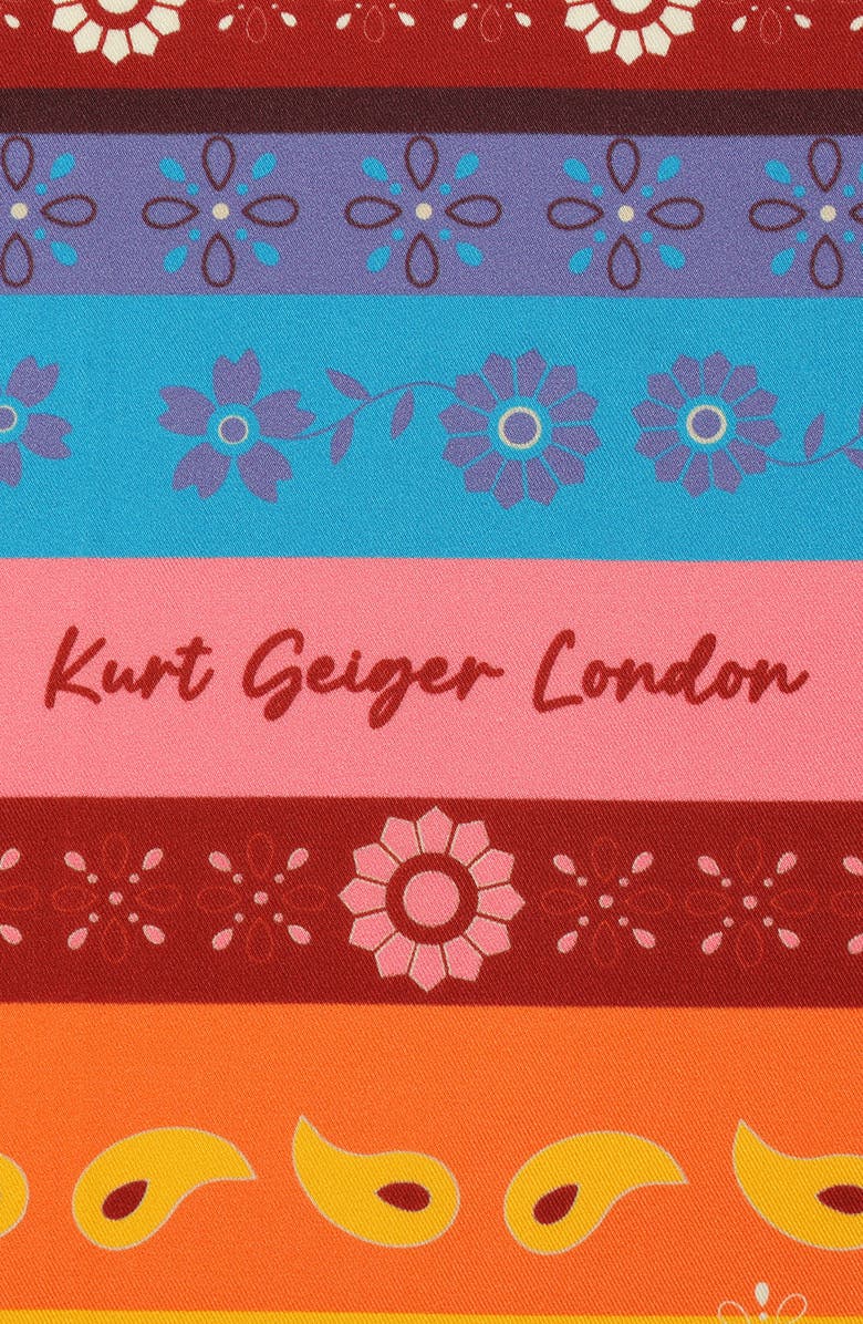 Kurt Geiger London Folk Print Square Scarf, Alternate, color, Classic Rainbow