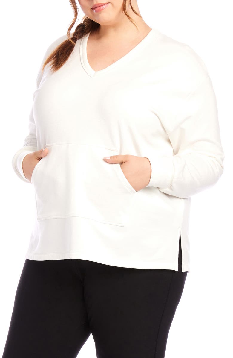Karen Kane V-Neck Sweatshirt, Alternate, color,