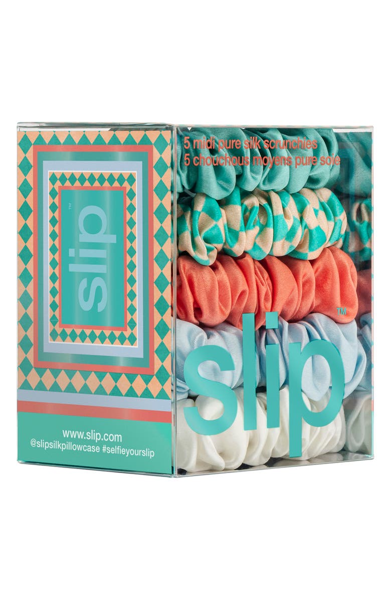 slip Pure Silk 5-Pack Midi Scrunchies, Alternate, color, 