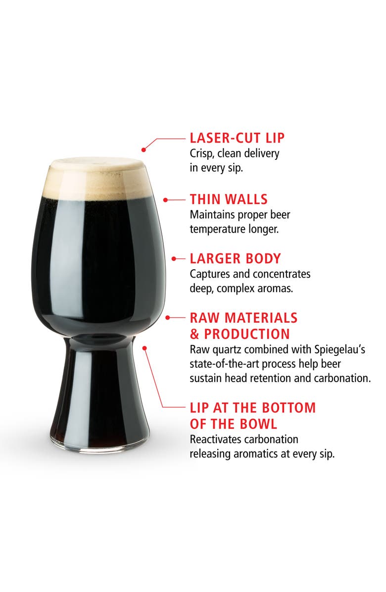 SPIEGELAU Craft Stout Beer Glass Set of 2, Alternate, color,
