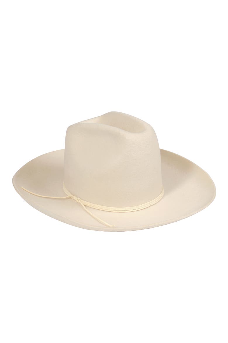 The Goldfinger Wool Western Hat, Main, color, IVORY