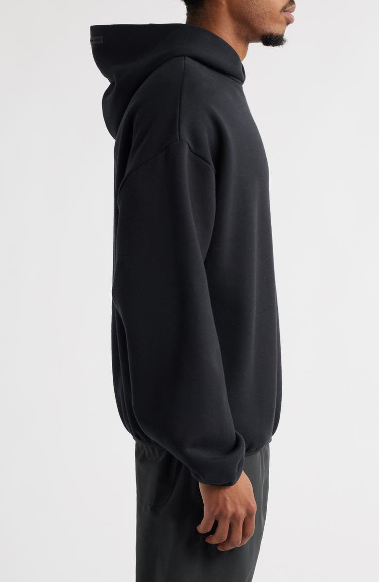 Fear of God Essentials Modern Fit Fleece Hoodie, Alternate, color, Jet Black