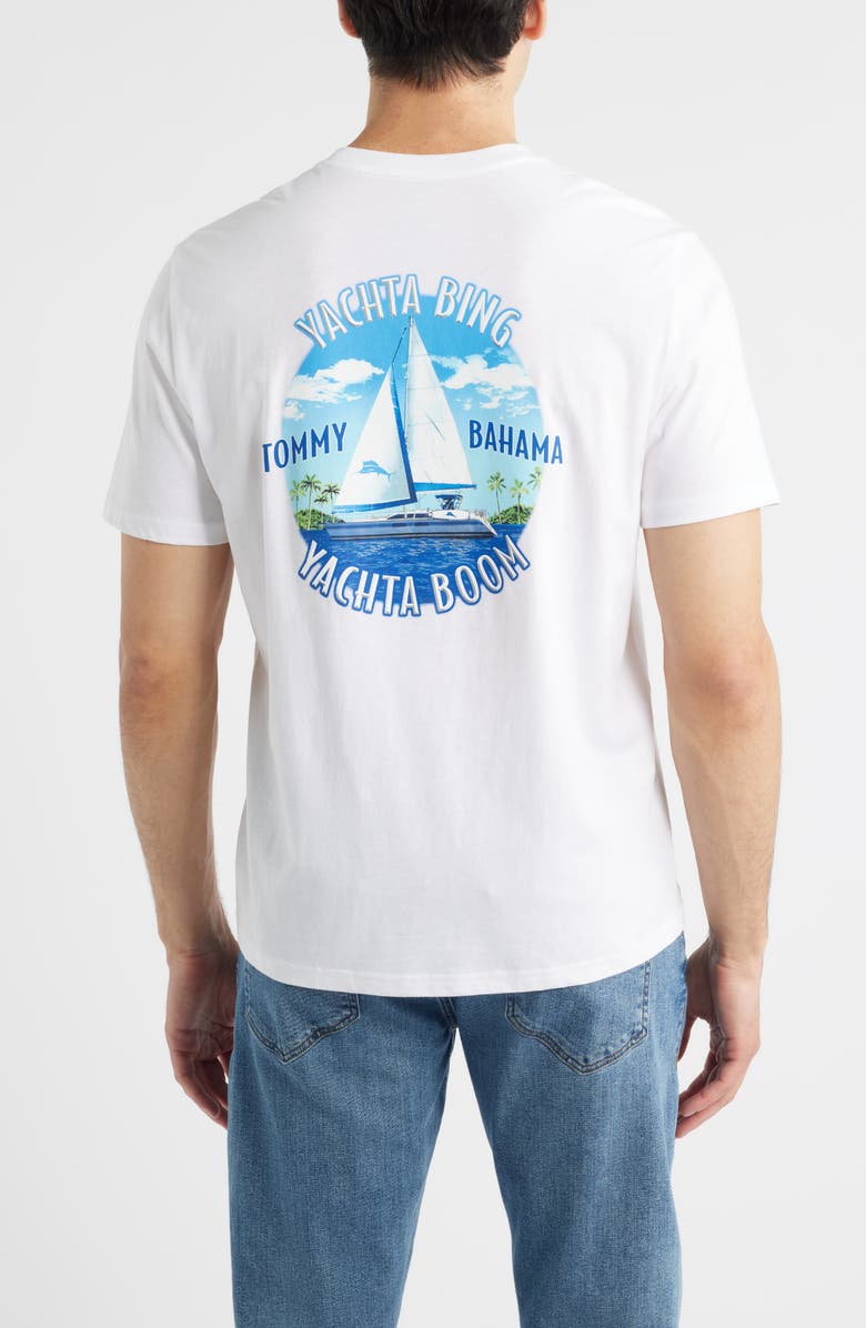 Tommy Bahama Yachta Bing Yachta Boom Logo Cotton Graphic T-Shirt, Alternate, color, White