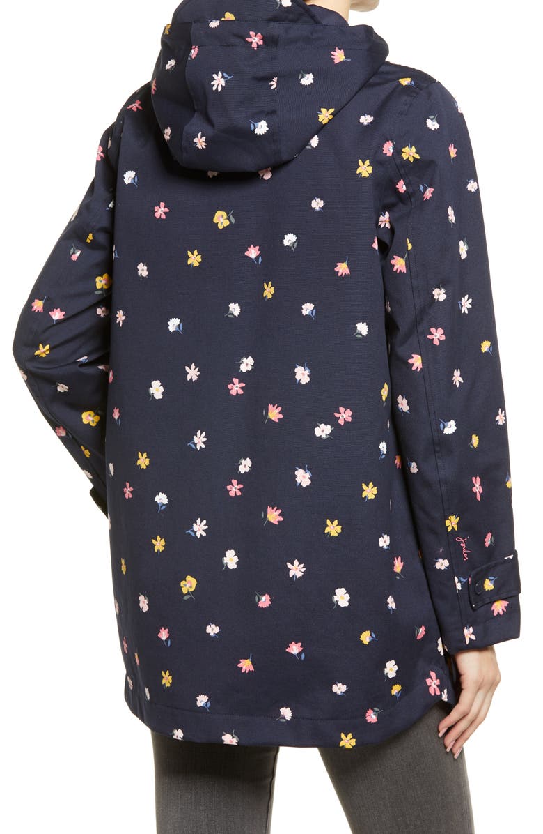 Joules Coast Waterproof Floral Hooded Raincoat, Alternate, color,