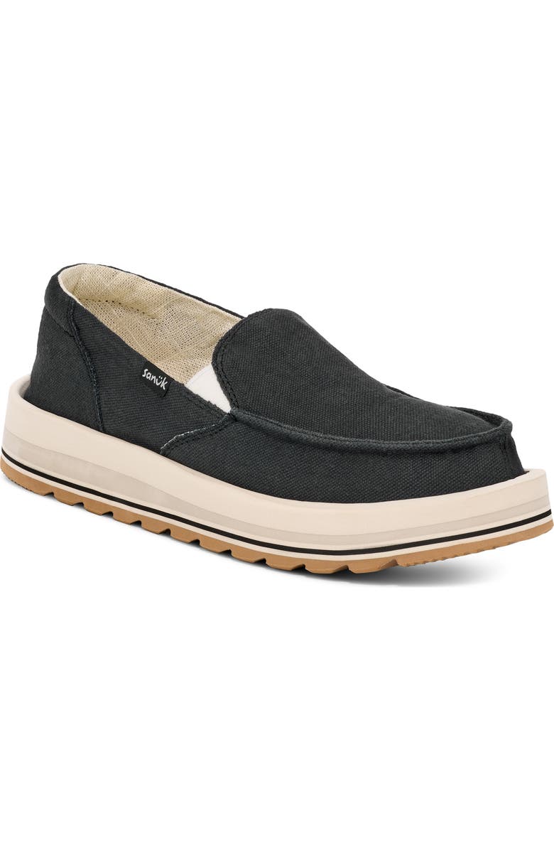 Sanuk Donna Mesa Slip-On Sneaker, Main, color, Black