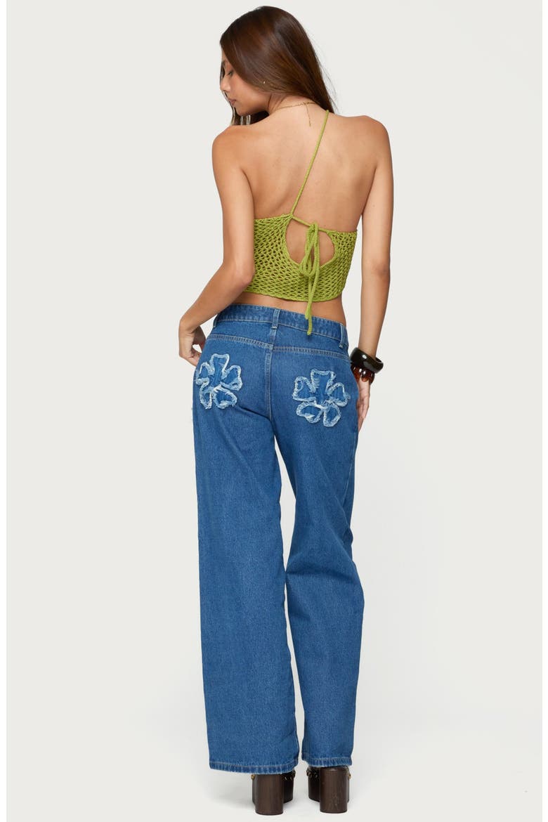 Daley Asymmetric One-Shoulder Sheer Crop Top, Alternate, color, GREEN