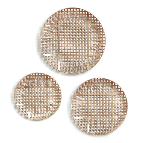 Evander Wall Art Set of 3 - Gold Champagne Finish
