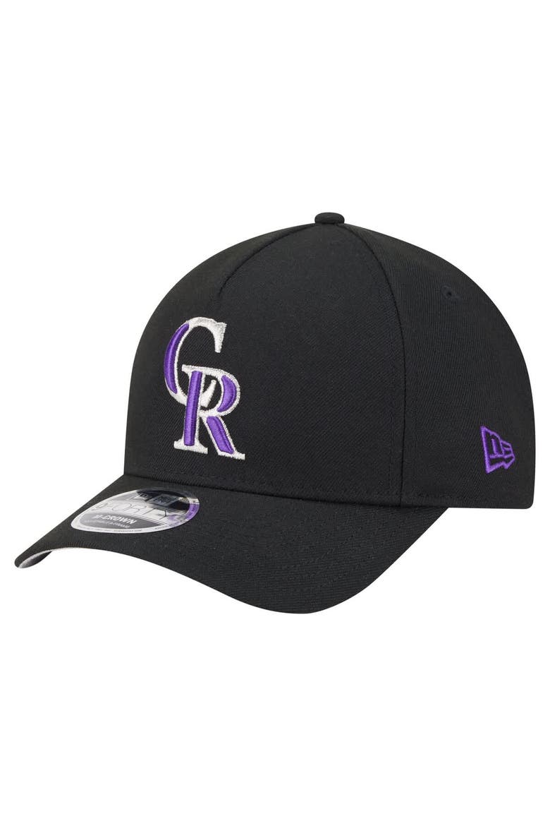 Men's New Era  Black Colorado Rockies 9FORTY M-Crown Adjustable Hat, Main, color, Black