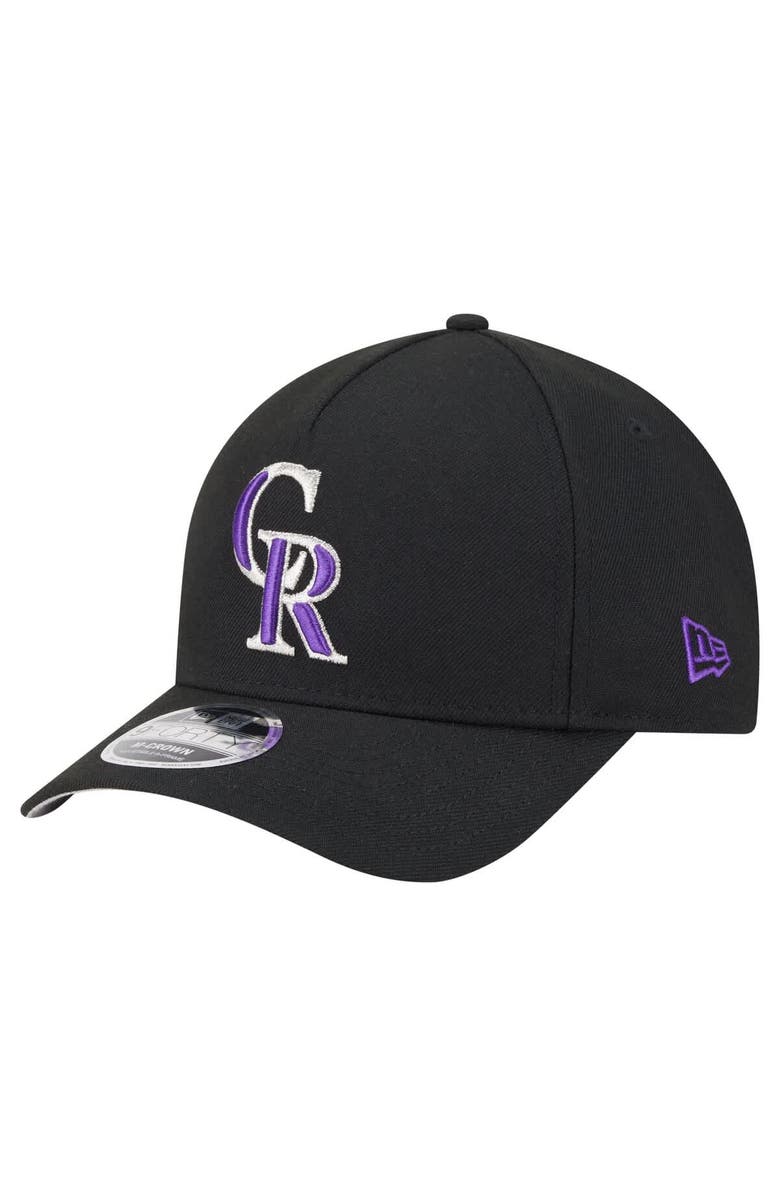New Era Men's New Era Black Colorado Rockies 9FORTY M-Crown Adjustable Hat, Main, color, Black