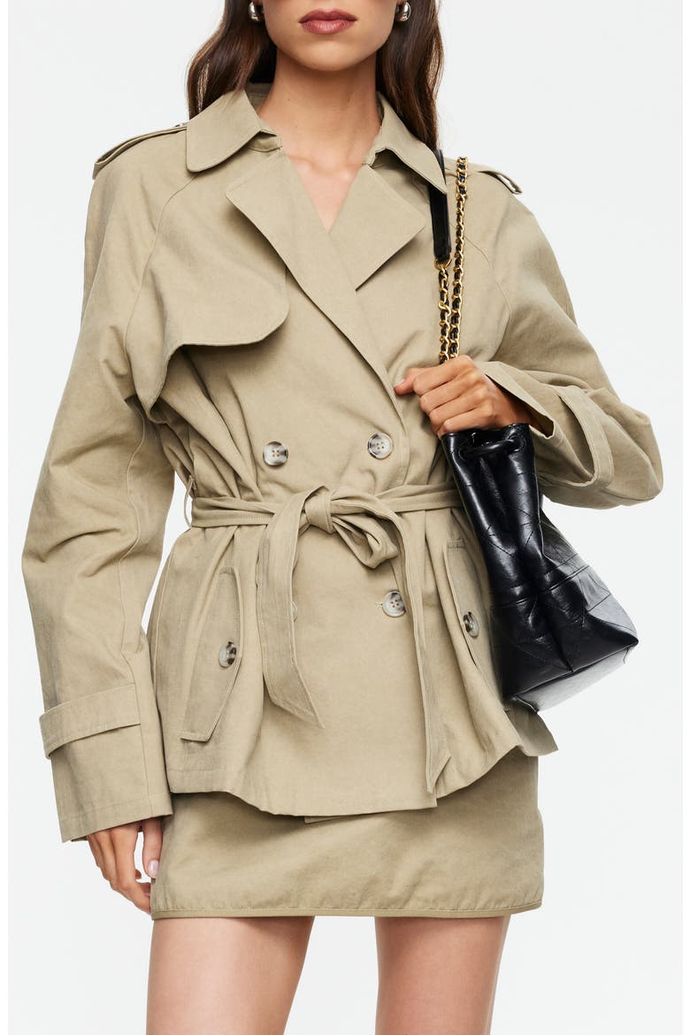 Trencherous Crop Coat, Main, color, TAN