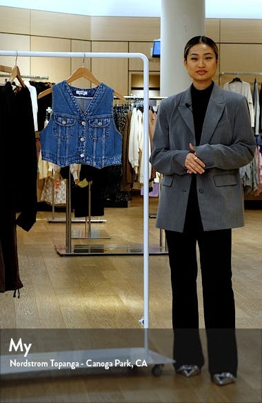 Re/Done Micro Denim Vest (Women) | Nordstromrack