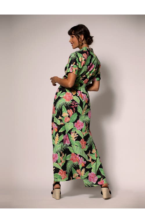 Tori Richard Midnight Blossom Linny Dress In Black