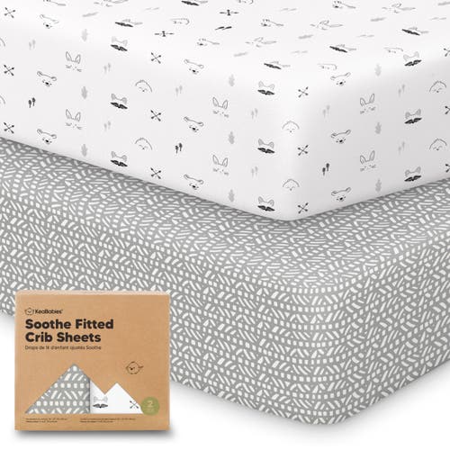 Keababies Isla Fitted Mini Crib Sheets In White