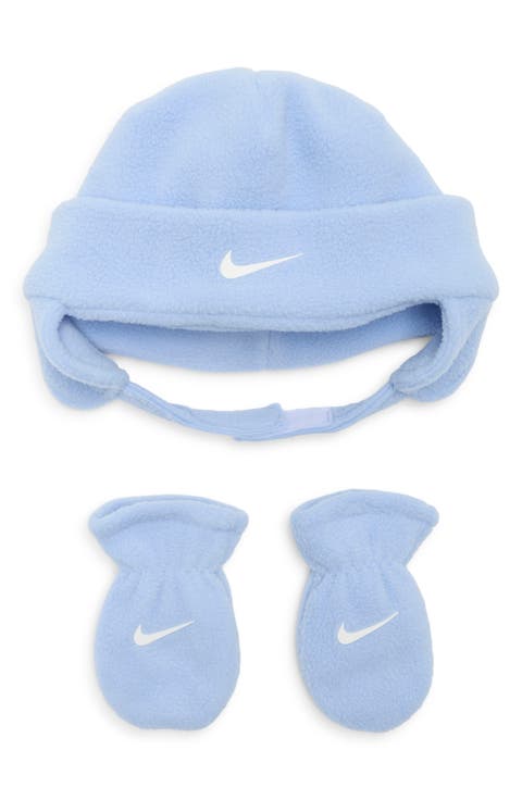 Swoosh Fleece Cap & Mittens (Baby)