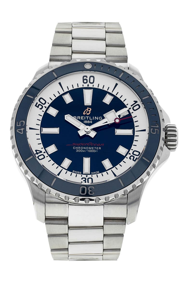 Breitling Preowned SuperOcean Automatic Bracelet Watch, 42mm, Main, color, BLUE