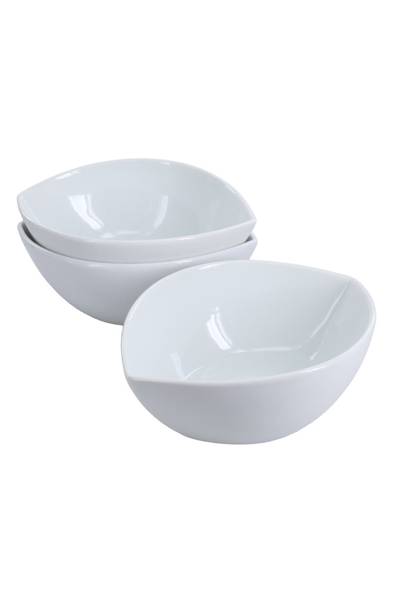 BIA Cordon Bleu Set of 3 Split Oval Bowls, Main, color, White