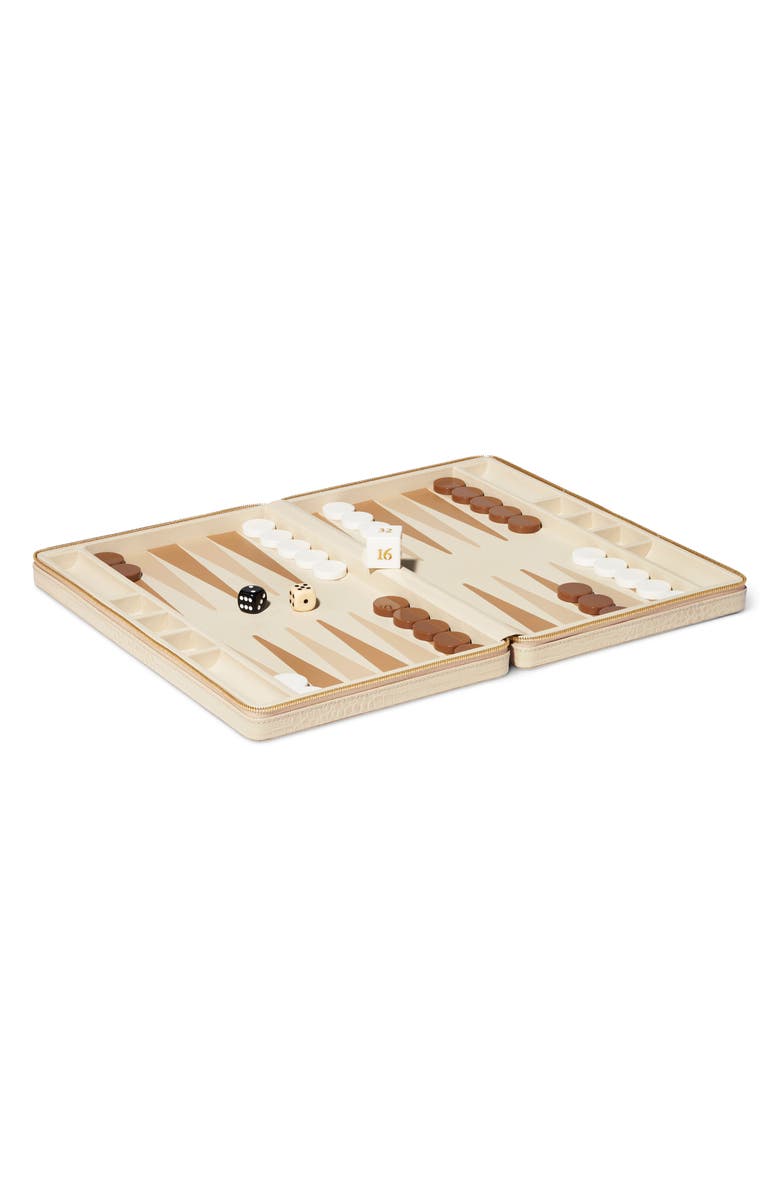Aerin Enzo Travel Backgammon, Main, color, Fawn