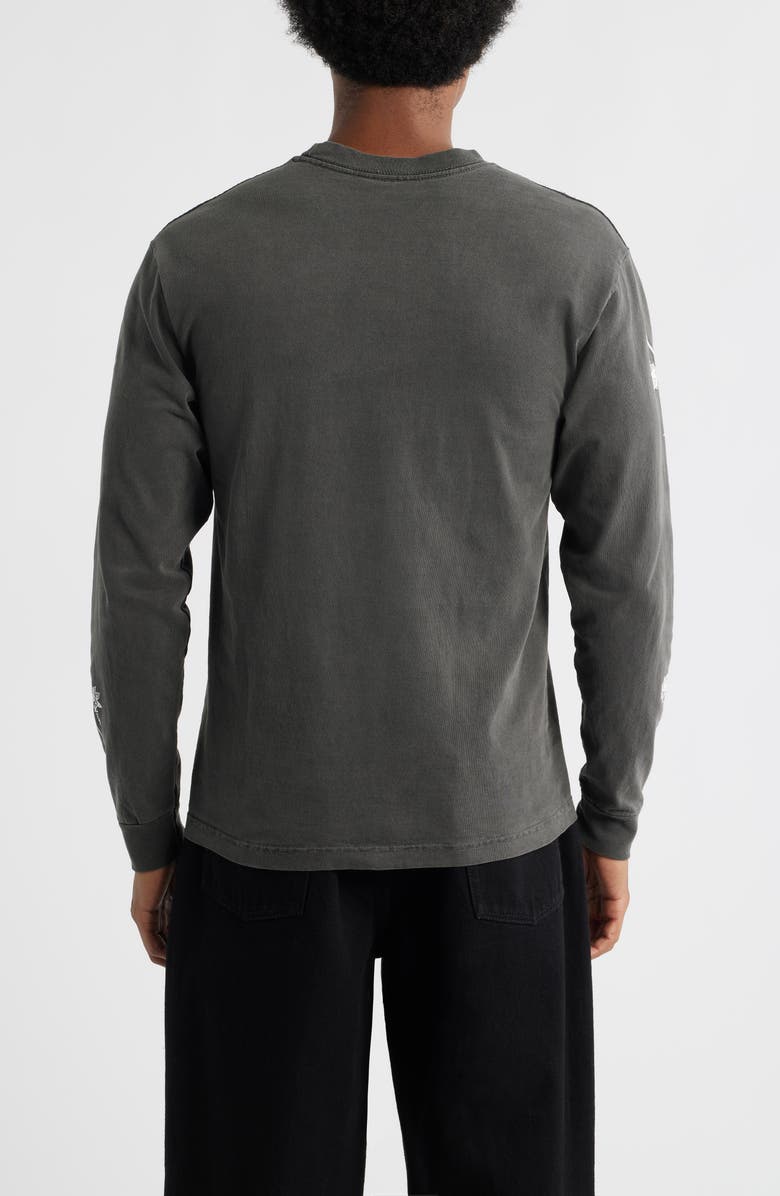 Obey Rose Long Sleeve Cotton Graphic T-Shirt, Alternate, color, Pigment Dusty Black