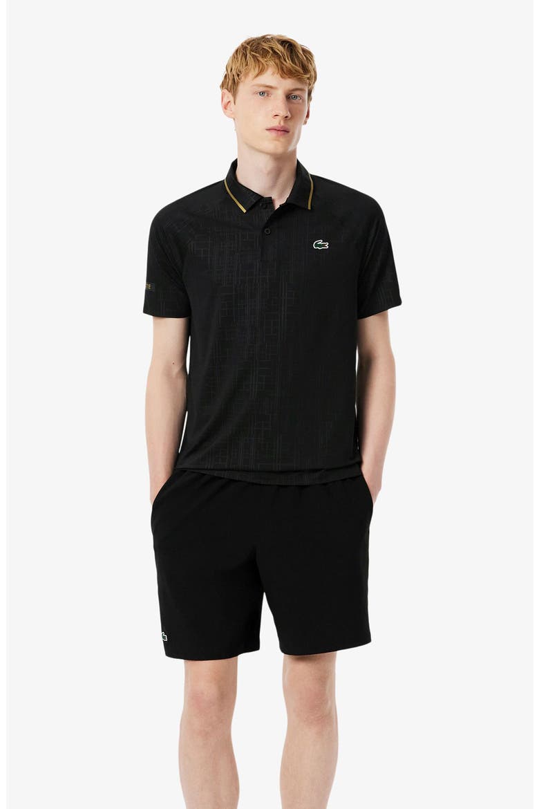 Tennis Performance Slim Fit Polo, Alternate, color, BLACK