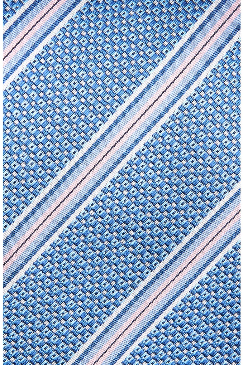 Stripe Silk Jacquard Tie, Alternate, color, NAVY