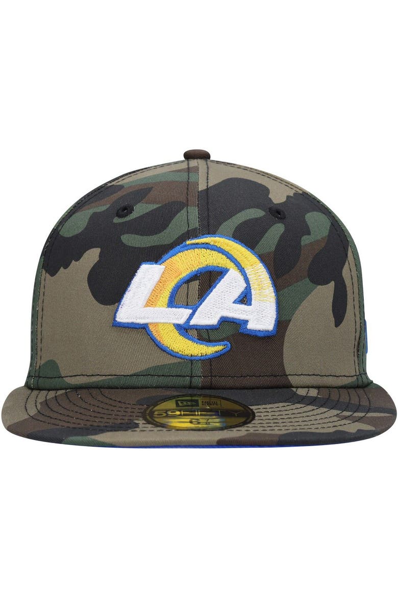 Men's New Era Camo Los Angeles Rams Woodland 59FIFTY Fitted Hat, Alternate, color, Camo