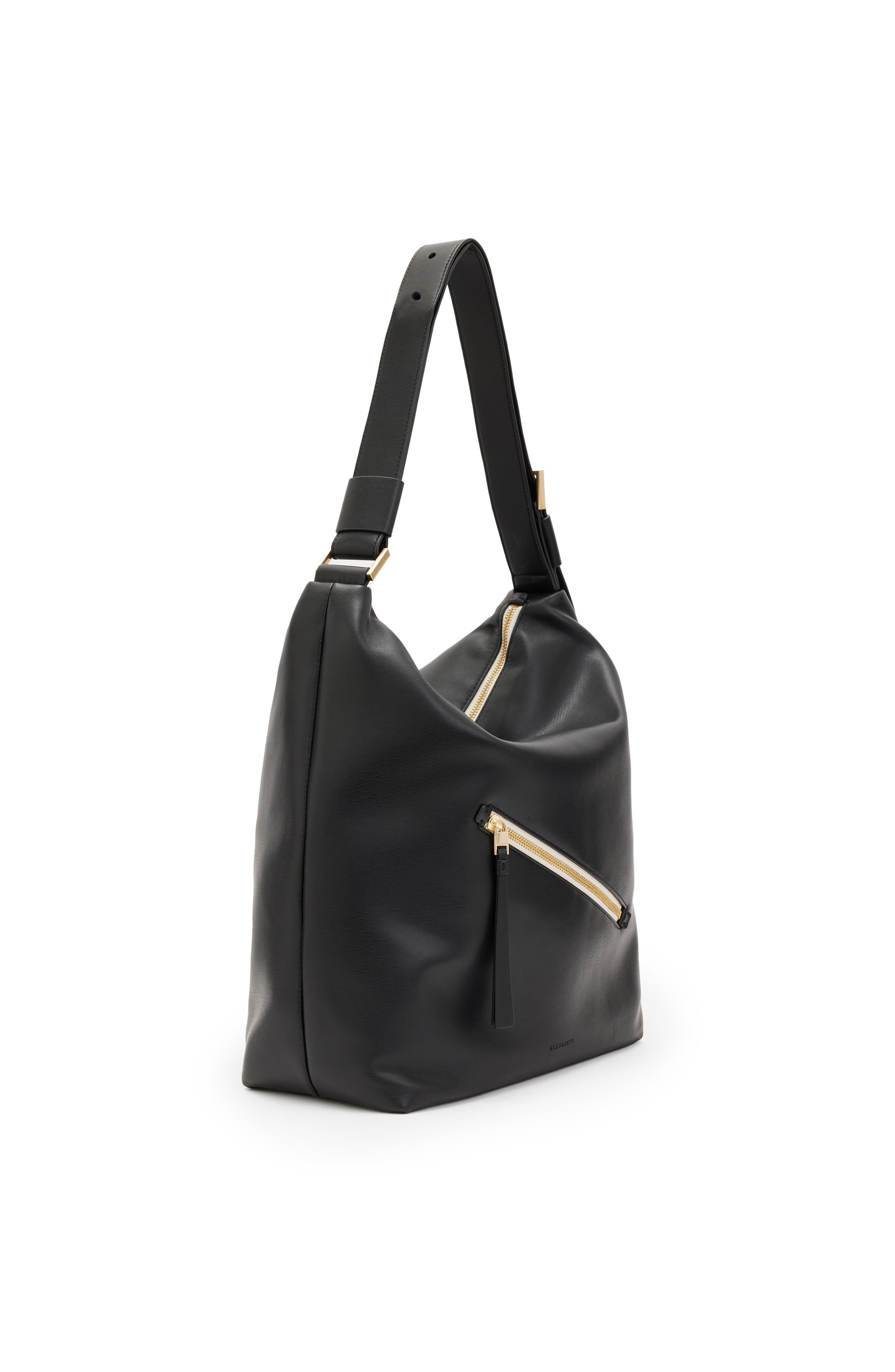 AllSaints Aliyah Leather Shoulder Bag, Alternate, color, 