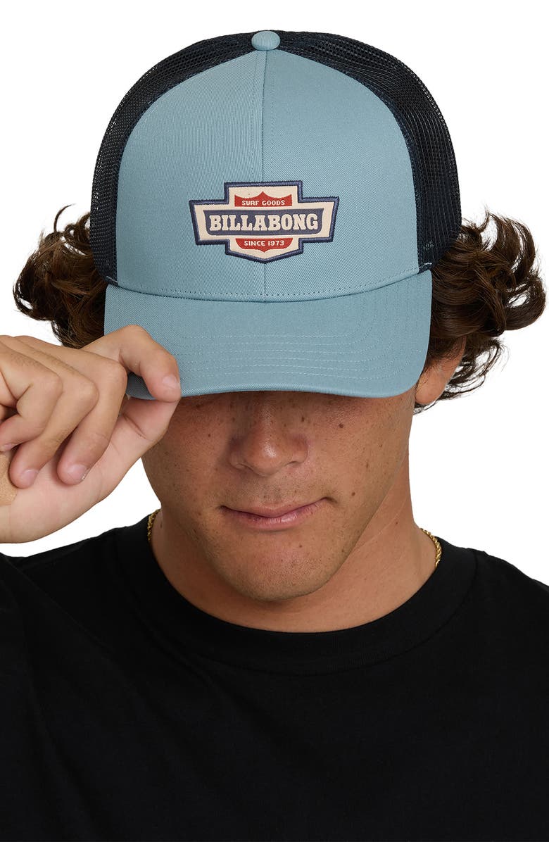 Billabong Walled Trucker Hat, Alternate, color, Blue Fog