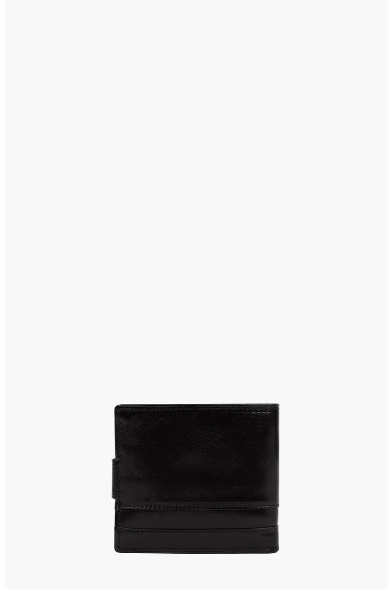 Di Cavallo Trifold Leather Wallet 503, Alternate, color, Black