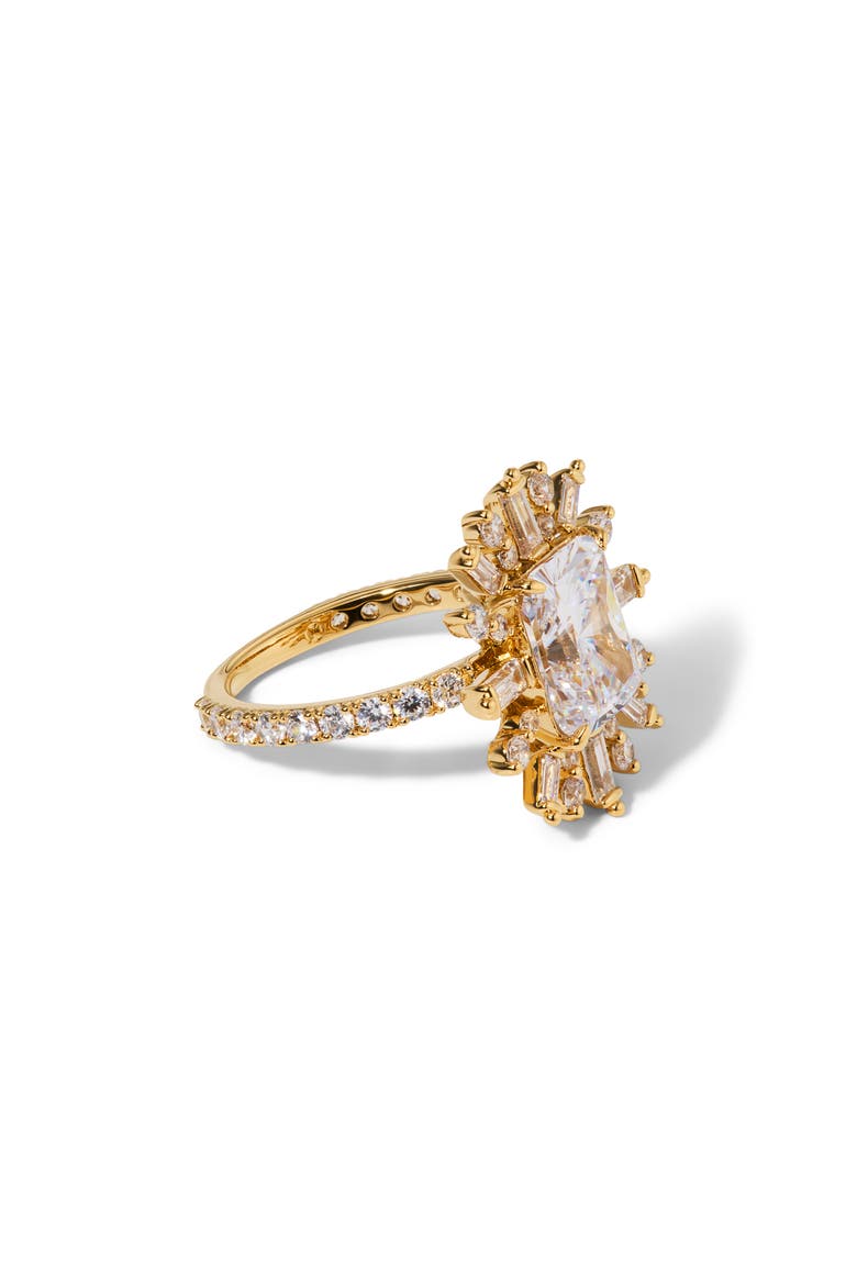 Stellar Halo Statement Ring, Alternate, color, GOLD