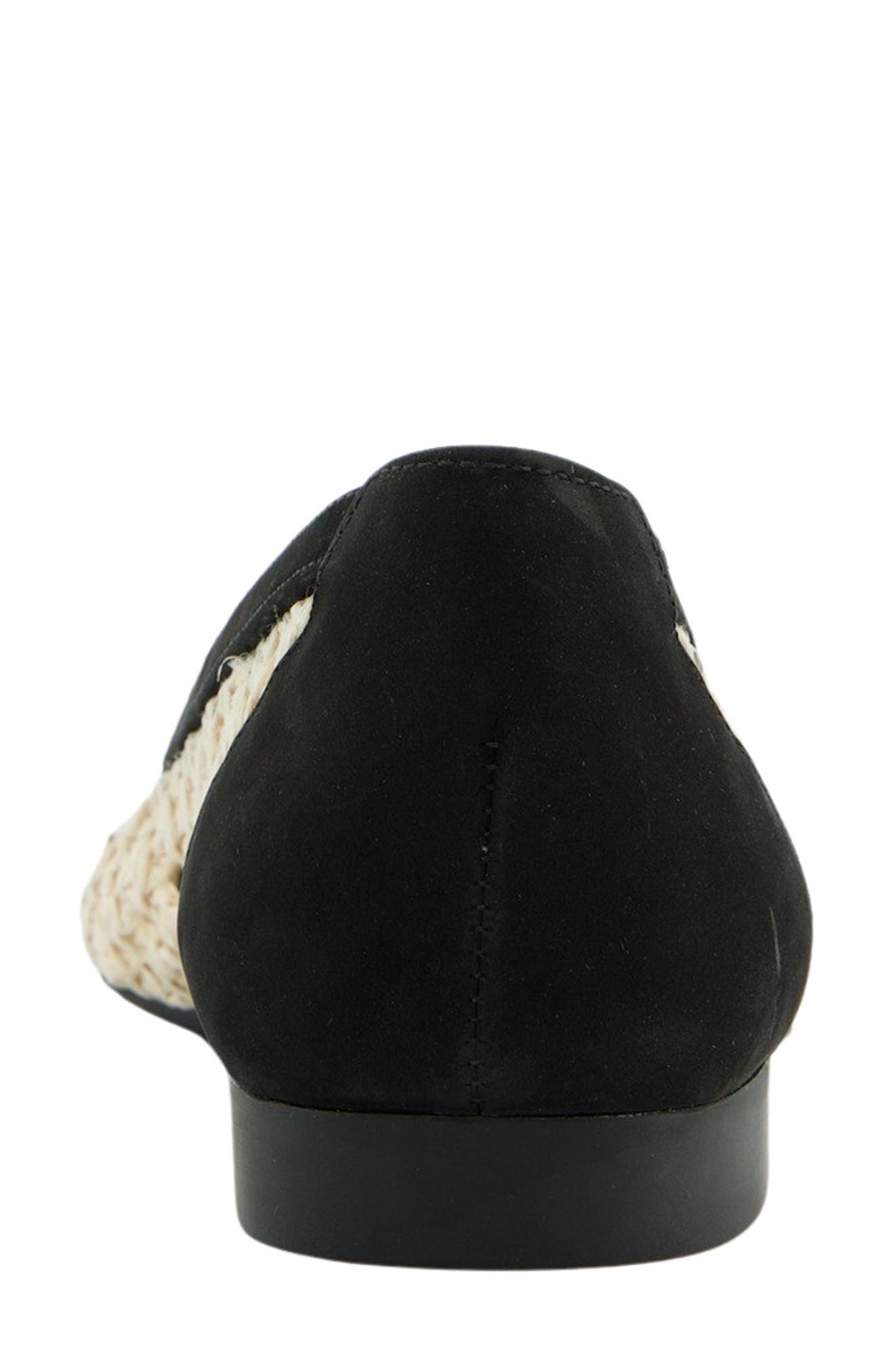 Paul Green Daisy Pointed Toe Flat, Alternate, color, Black Nature Diva Nubuk