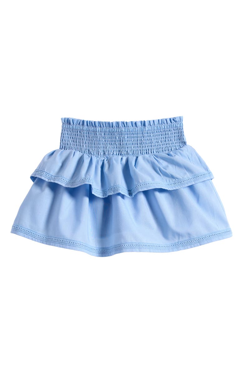 OTTER AVENUE Smock Tiered Skirt, Main, color, Blue Flag