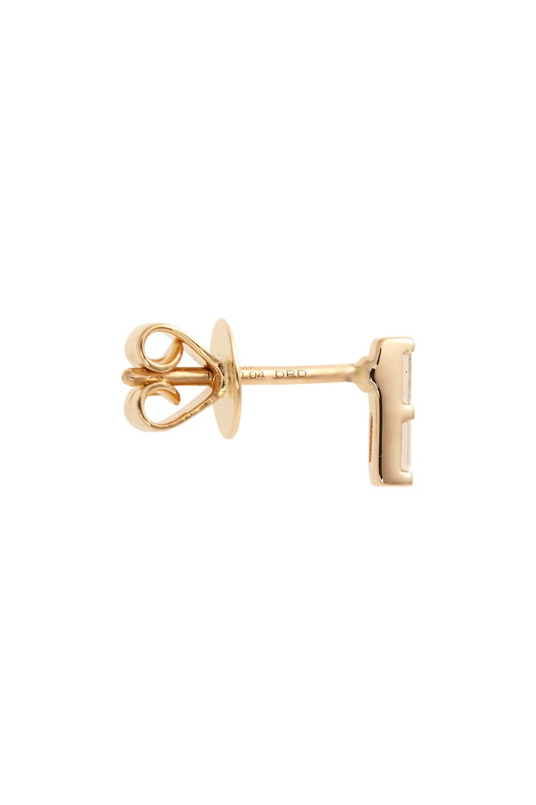 Sadie Pearl Double Baguette Diamond Stud Earrings, Alternate, color, YELLOW GOLD