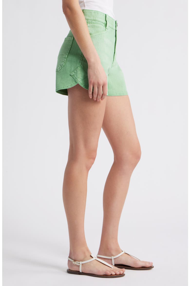 Skyrise Dolphin Hem Denim Shorts, Alternate, color, WSMD-WASHED MEADOW