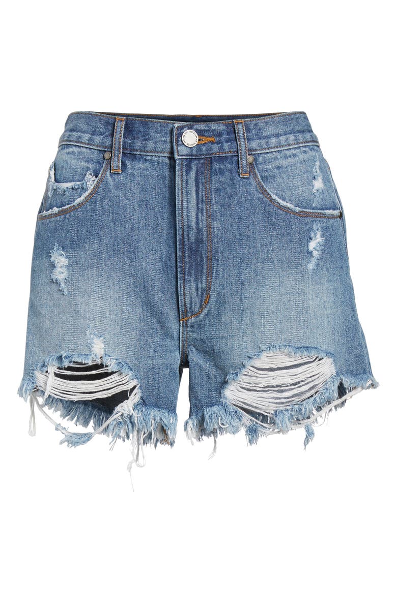 Articles of Society Meredith Destroyed Hem Denim Shorts, Alternate, color, 