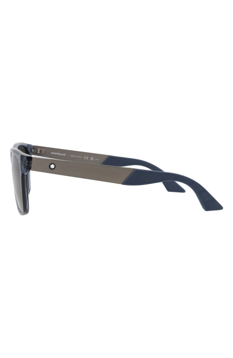 Montblanc Square Sunglasses, Alternate, color, Blue Ruthenium Grey