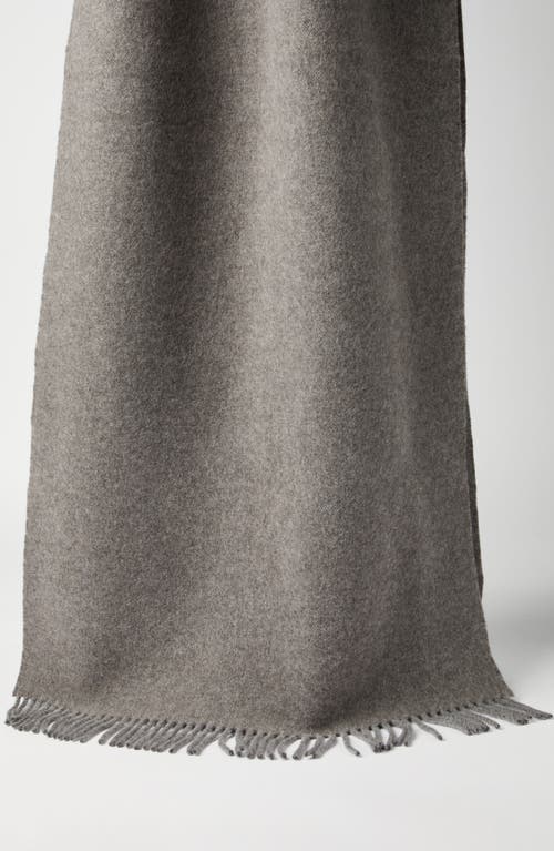 Brunello Cucinelli Knit Scarf With Hood In Gray