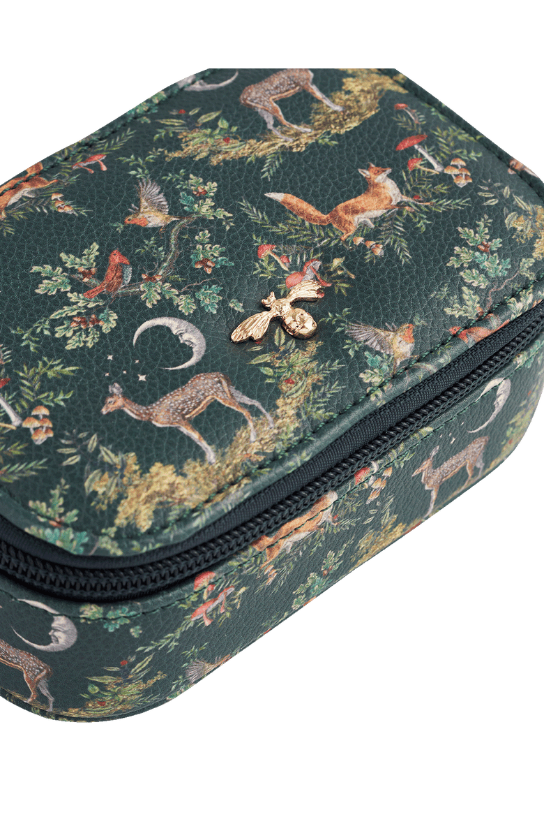 Into the Woods Small Green Jewellery Box, Alternate, color, Woodland Green