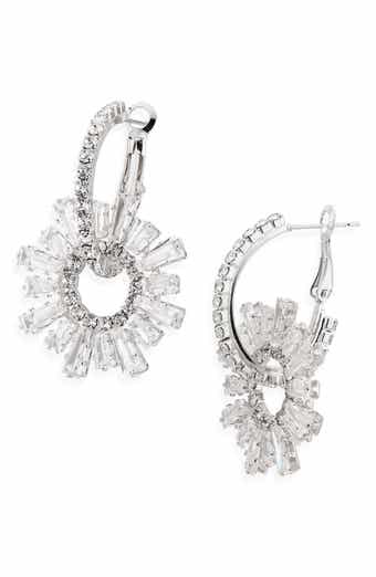 Tasha CZ Dangle Hoop Earrings