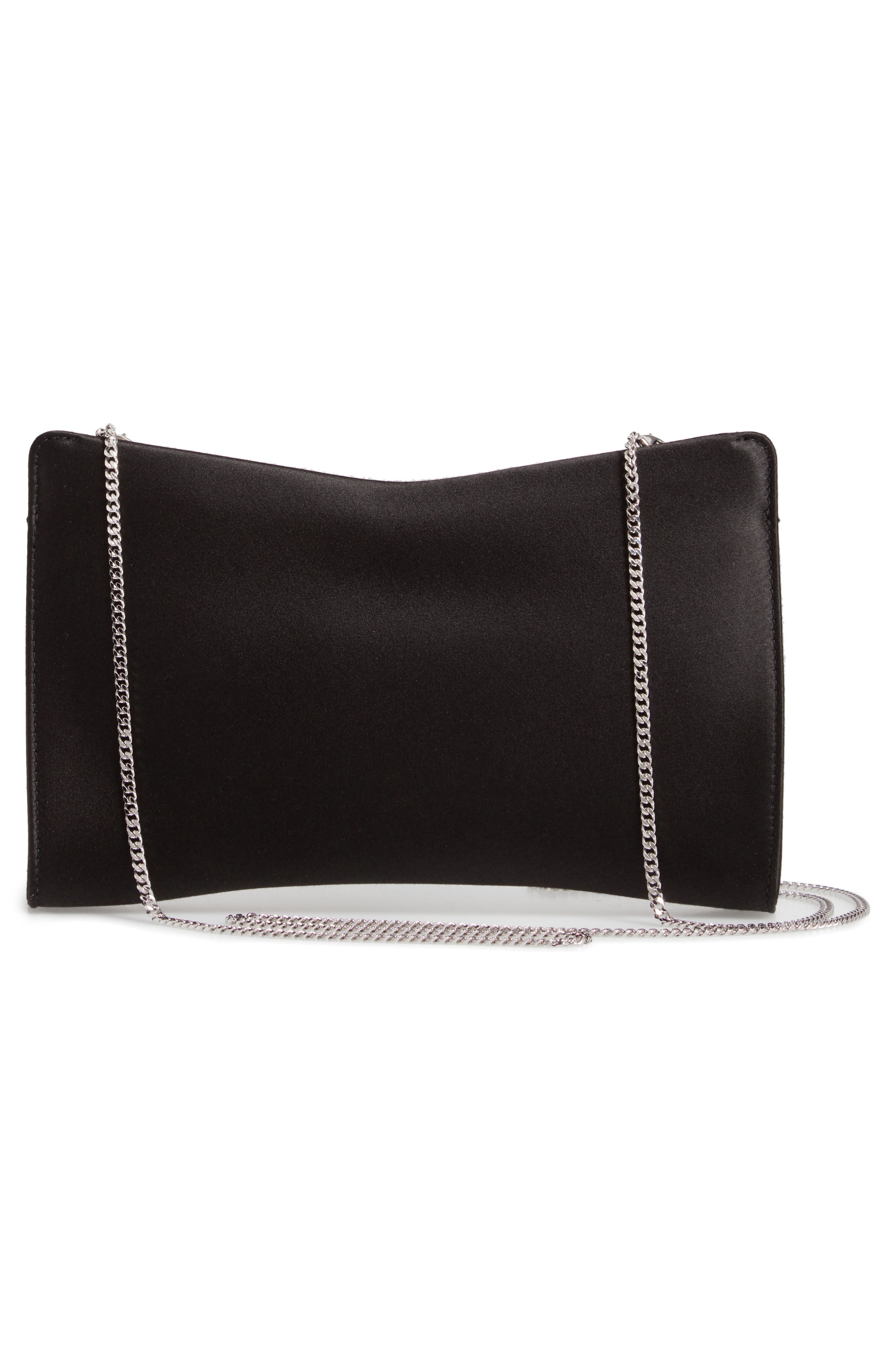 Jimmy Choo Satin Clutch with Crystal Tiara Bracelet, Alternate, color, 
