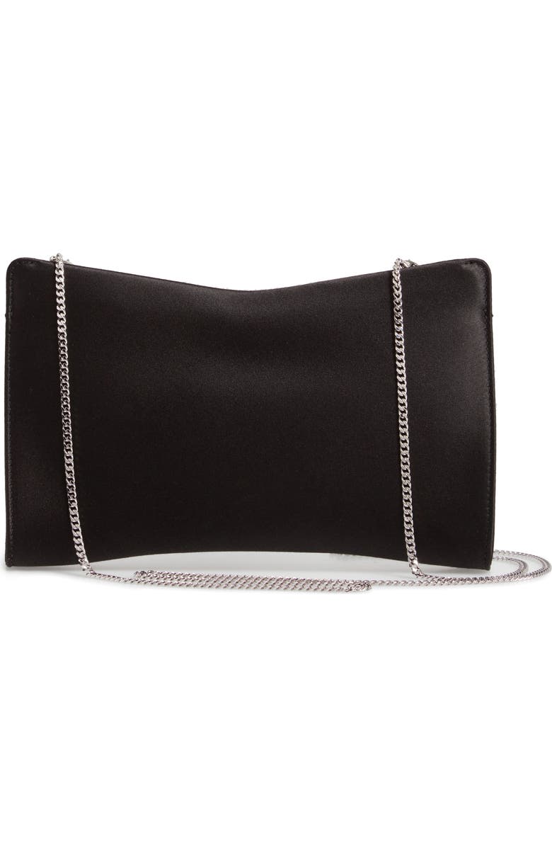 Jimmy Choo Satin Clutch with Crystal Tiara Bracelet, Alternate, color,