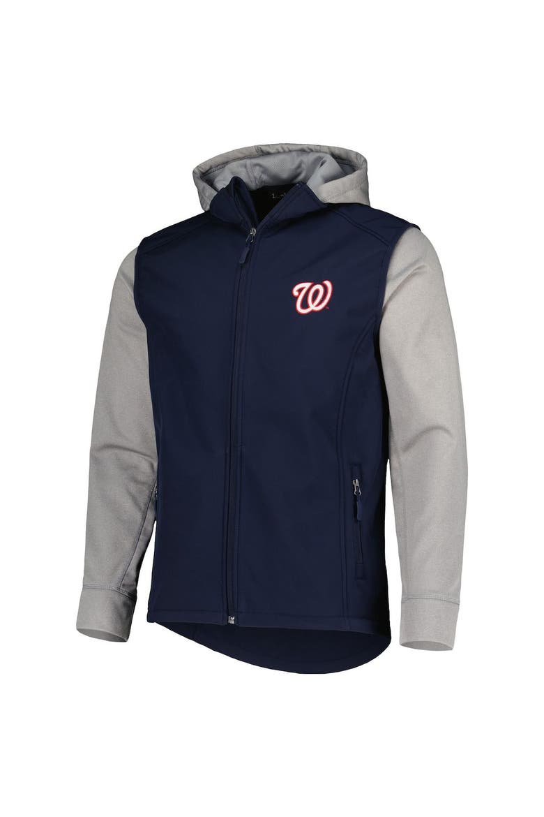 Men's Dunbrooke Navy/Heather Gray Washington Nationals Alpha Full-Zip Jacket, Alternate, color, Navy