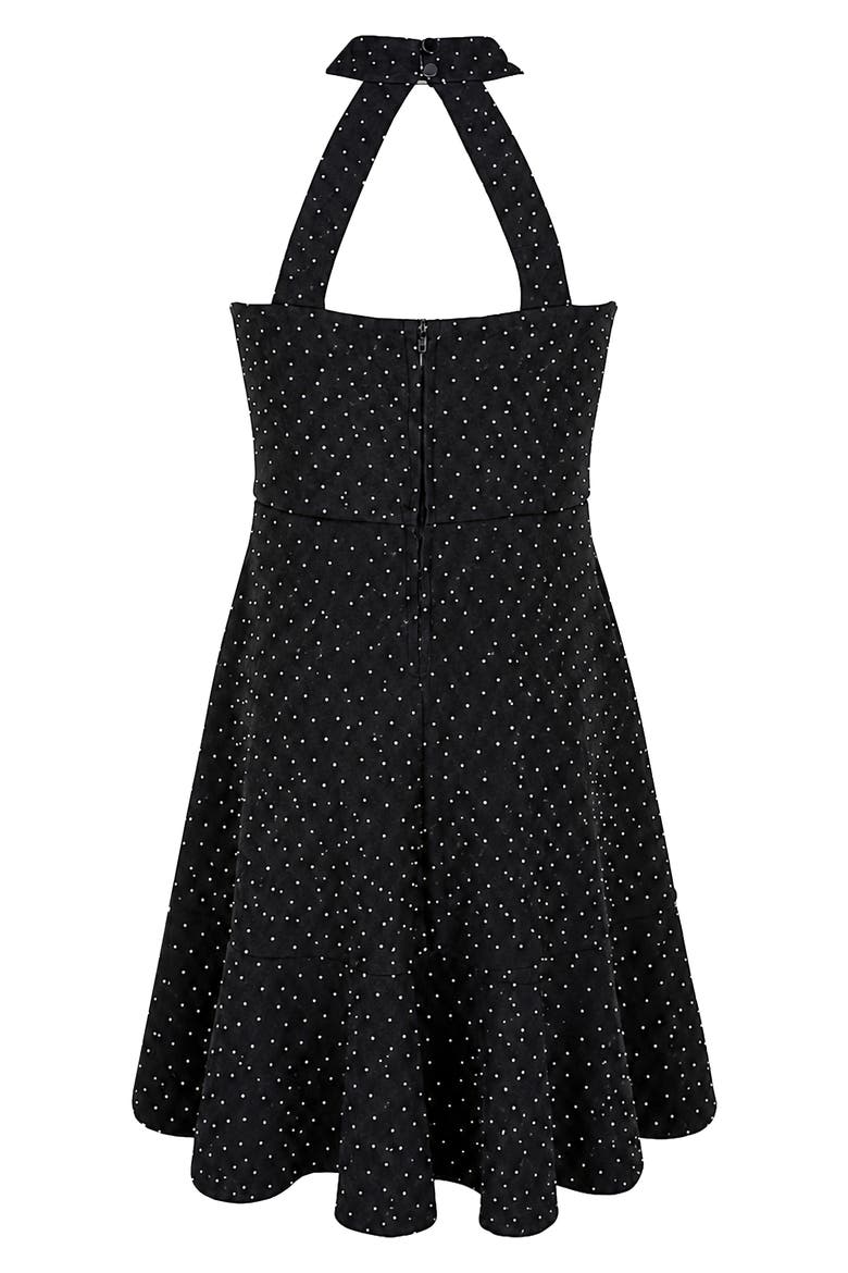 Kids' Dew Drop Party Skater Dress, Alternate, color, BLACK