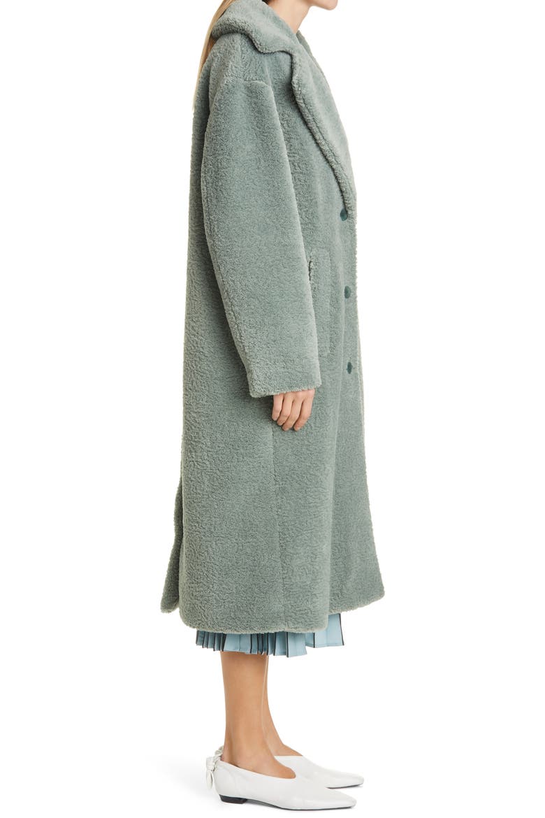 Teddy Bear Fleece Coat, Alternate, color, SAGE