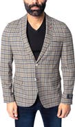 Maceoo Descartes Unconstructed Plaid Coted Ivoire Yellow Blazer