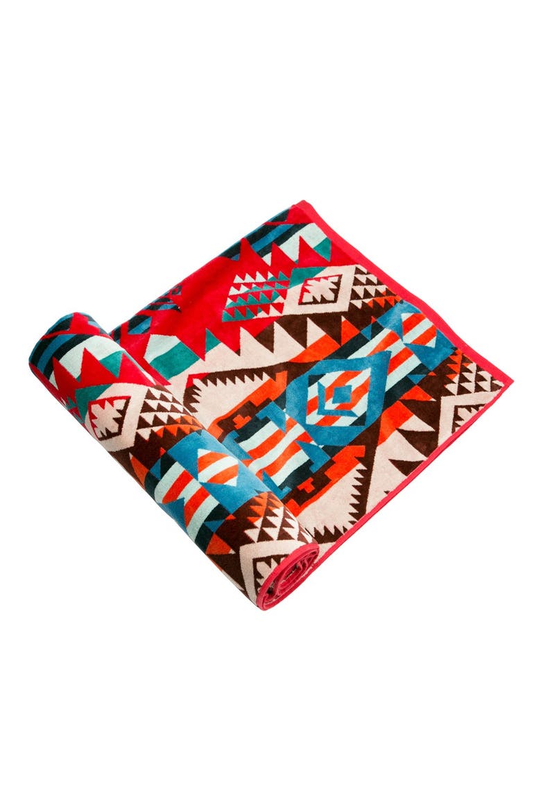 'Pendleton' Cotton Towel, Alternate, color, RED MULTI