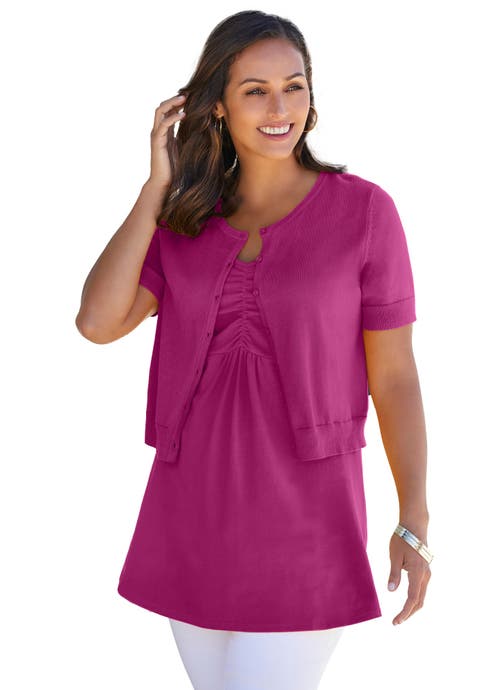 Jewel-Neck Shrug (Plus)