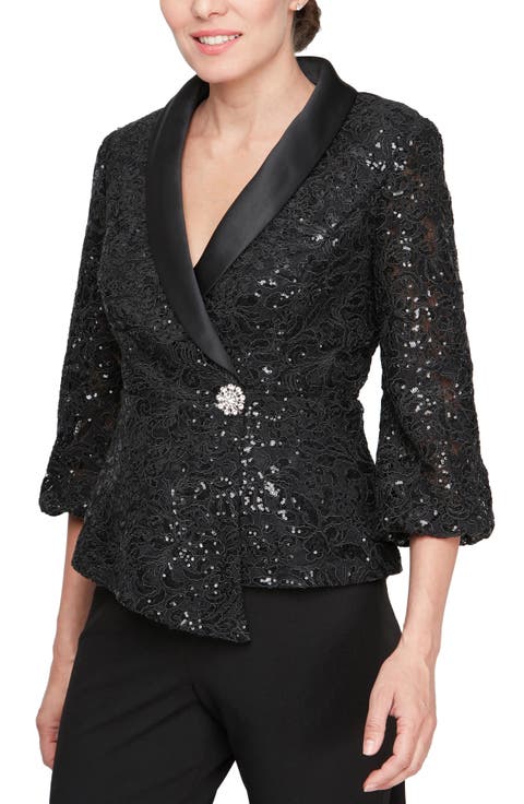 Embroidered Wrap Top