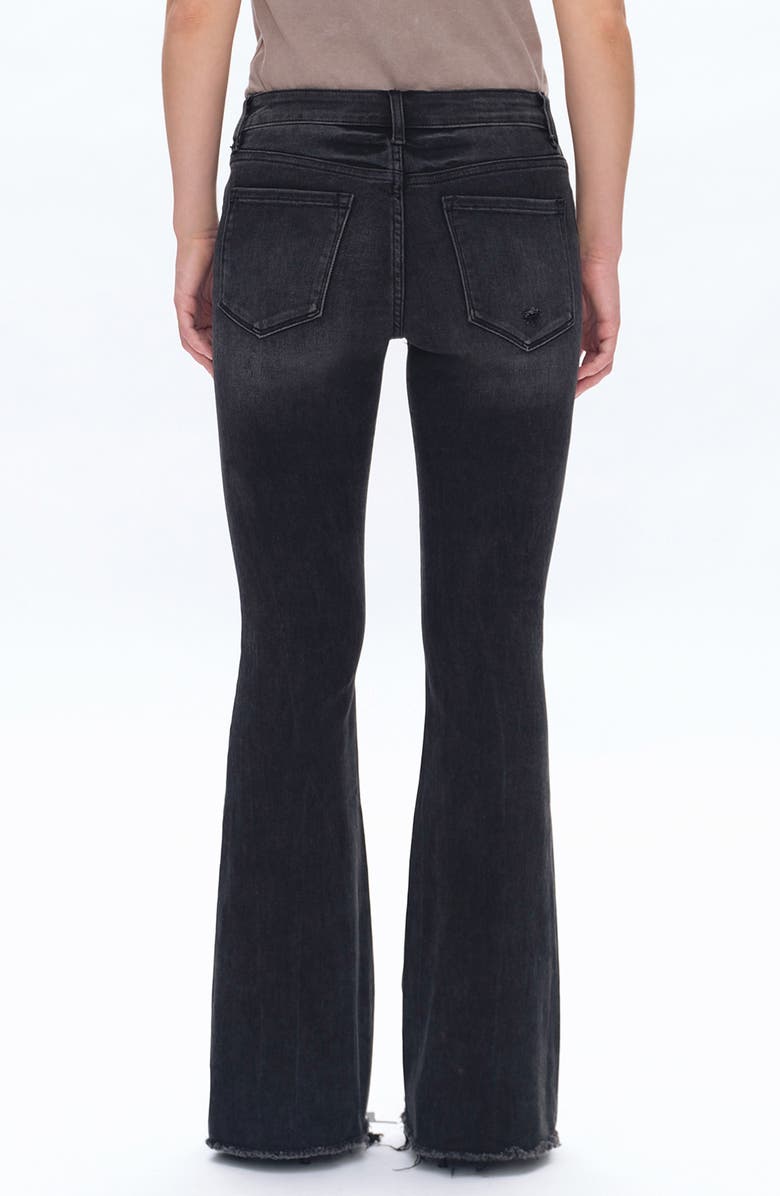 Bayeas Raw Hem Flare Jeans, Alternate, color, Black Ice