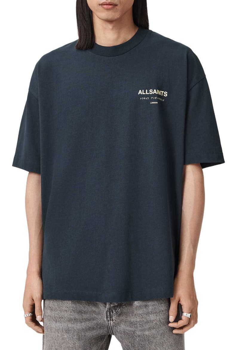Underground Oversize Graphic T-Shirt, Main, color, MOONLIT BLUE