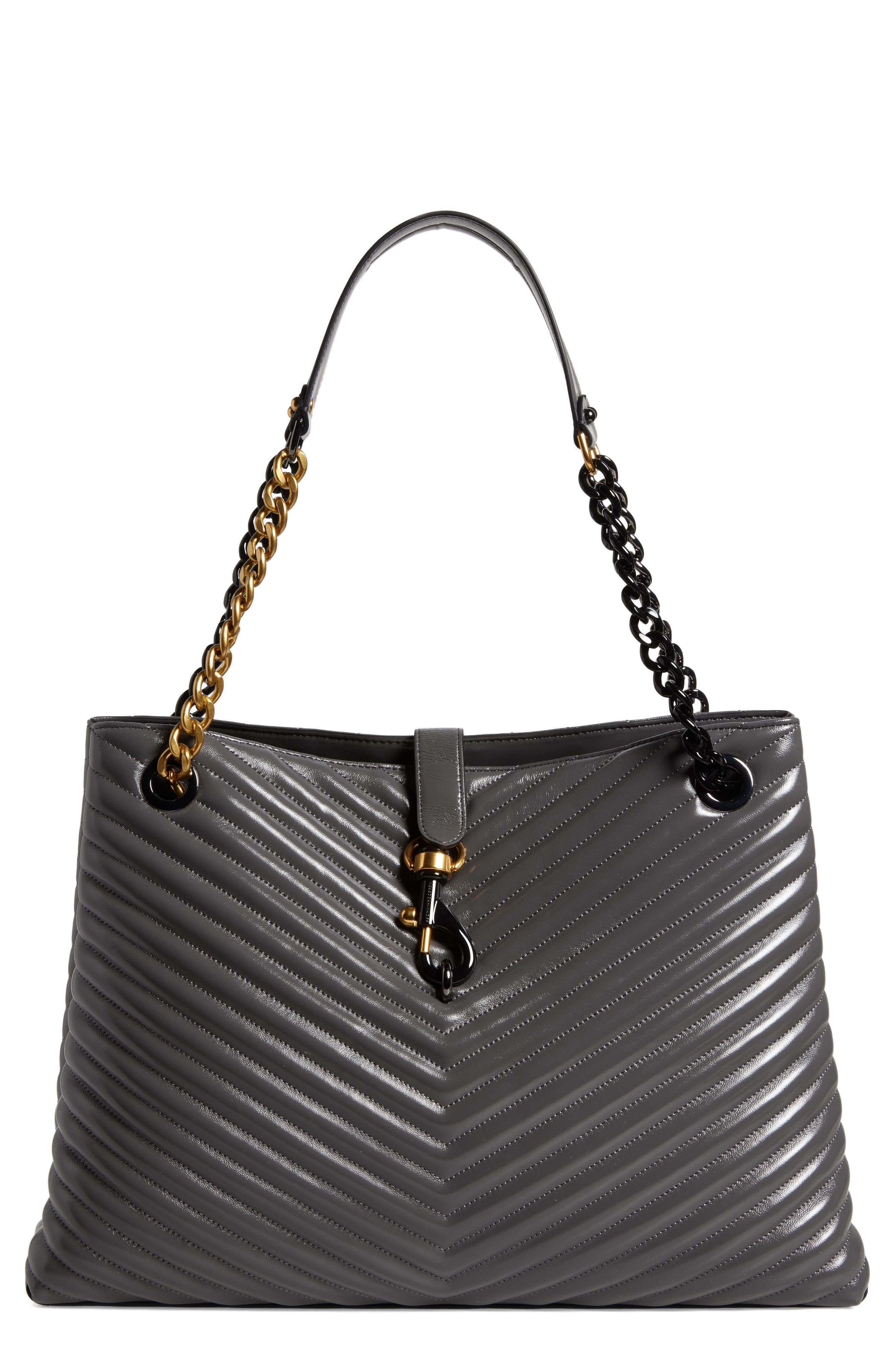 Rebecca Minkoff Edie Chevron Quilted Tote Bag, Main, color, 